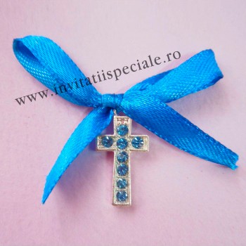 Cruciulita Botez Cristale Bleu 2