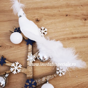 Decoratiune Porumbel alb 30 cm